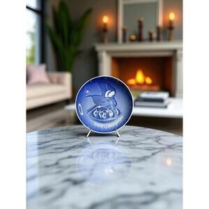 1970 Denmark Bing Grondahl Mors Dag Mother's Day Porcelain Bird Decor Plate